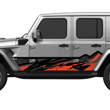 Montagne camote Porte laterali intagliate per decalcomania in vinile adattamento jeep wrangler
 2