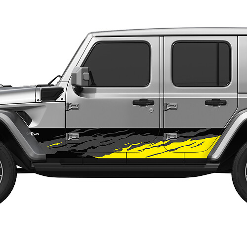 Porte laterali con involucro mimetico CAMPAIL STID DECAL VINYL FIT JEEP WRANGLER 2
