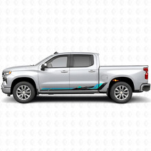 Strisce Adesive a Onde Retro per Portiere e Minigonne per Chevrolet Silverado 1500 T1XX 2019-2026_2
