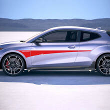 2x porta da bilanciere a strisce per bilanciere adesivi in ​​vinile decalcomania per Hyundai Veloster
 3