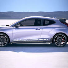 2x porte a strisce di corse adesive in vinile decalcomania per Hyundai Veloster
 2