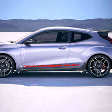 Kit di Adesivi in Vinile a Strisce Laterali a Scacchiera per Hyundai Veloster_3