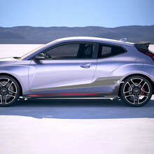 2x portiere strobe strisce di corse adesive in vinile decalcomania per Hyundai Veloster
 2