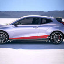 2x porte ali da corsa strisce in vinile adesive decalcomania per Hyundai Veloster
 3