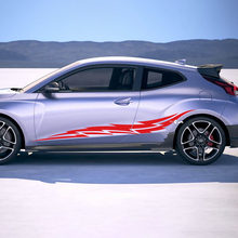 2x porte ali da corsa strisce in vinile adesive decalcomania per Hyundai Veloster
 3