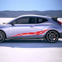 2x porte ali da corsa strisce in vinile adesive decalcomania per Hyundai Veloster
 3