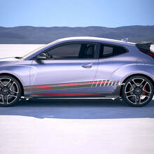 Strisce strobeti laterali adesivi in ​​vinile decalcomania per Hyundai Veloster
 2