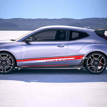 Adesivi in Vinile a Strisce Laterali da Gara Decalcomanie per Hyundai Veloster 2 3