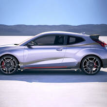 2x porte stripli tribali strisce adesive in vinile decalcomania per Hyundai Veloster
 2