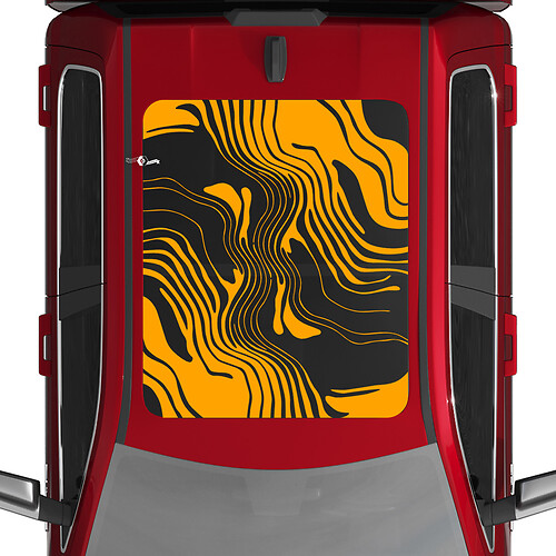 Mappa topografica Decals Vinil Decals Grafica per Dodge Ram 1500 Tungsteno Panoramica Moonroof
