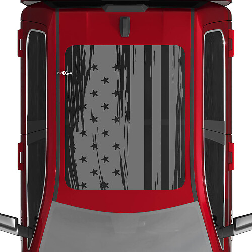USA American Flag Anganited Decals Decals Graphics per Dodge Ram 1500 Tungsten Panoramico Moonroof 2
