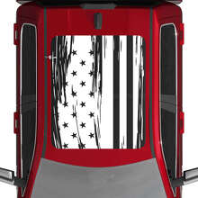 USA Bandiera Americana Decalcomanie Adesive in Vinile Effetto Usurato per Tetto 2 pezzi per Dodge RAM 1500 TUNGSTENO 3