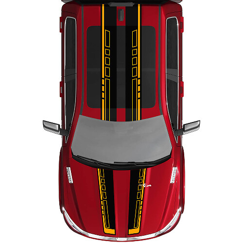 Dual Stripes Rally Vinil Decals Adesivi grafica per Dodge Ram 1500 Tungsten
