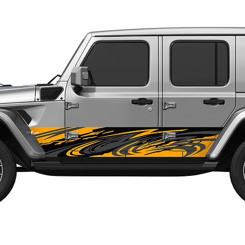 Porte laterali mimeti Tribal Splash Wrap Adesile per decalcomania in vinile Jeep Wrangler
