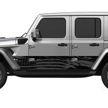 US Patriotic Assicted Flag Wrap Porte laterali Adesile per decalcomania in vinile Fit Jeep Wrangler
 3