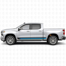 Strisce in vinile vintage per porta e pannello sottoporta per Chevrolet Silverado 1500 T1XX 2019-2026_2