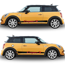 Lettering a strisce laterali Mini Cooper Decal grafico in stile Porsche
 2