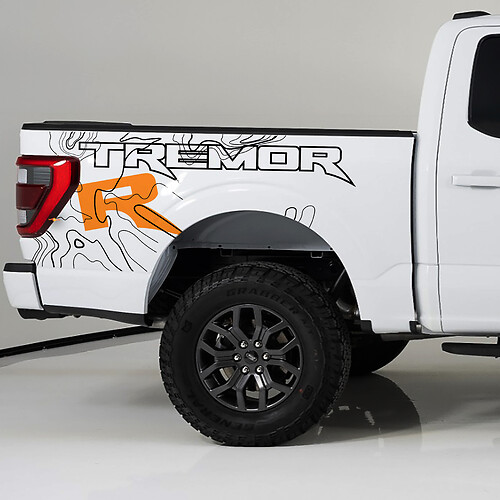 Grafica sul lato del letto adatto alla Ford F150 Raptor R Stripes di decalcomanie adesivi in ​​vinile
