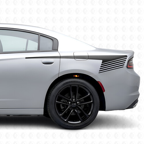 Adesivo in Vinile a Strisce Stile Stroboscopico Laterale per Dodge Charger 2015-2026_1