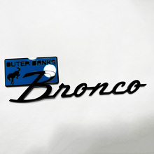 Bronco Outer Banks Fender Badges Emblema Tailgate Emblema 3D Blu vs Nero
 6