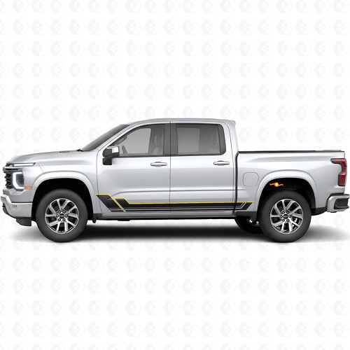 Strisce in vinile angolari per contorno porta e battitacco per Chevrolet Silverado 1500 Prossima Generazione 2027_1