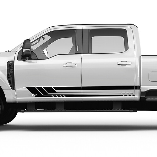Ford F150 F250 F350 Pannello di bilanciere Stripes Schede in vinile Grafica
