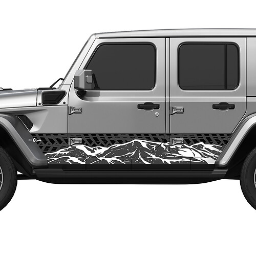 US Patriotic Assicted Flag Wrap Porte laterali Adesile per decalcomania in vinile Fit Jeep Wrangler
