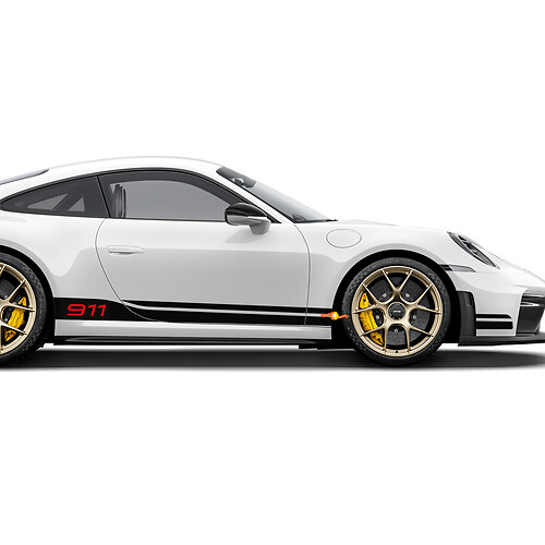 911 Porsche GT3 Stripes laterali Decal in vinile - adesivo grafico da corsa
