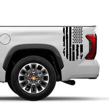 Abbina Toyota Tundra Bed Fender posteriore Fender distrutto Grange USA Flag Logo Stripes Adesile in vinile decalcomania 2
 3