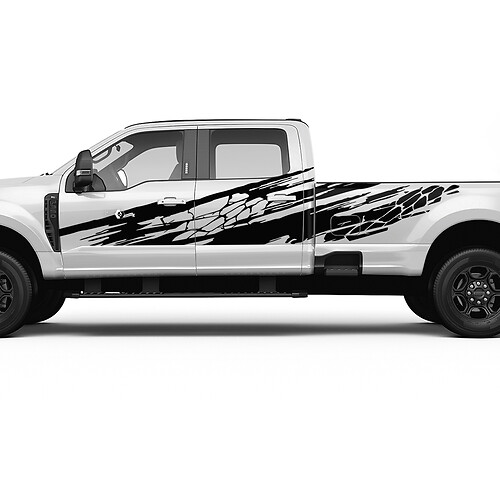 Ford F150 F250 F350 SPLASH GRUNGE STHIN STYLE DECAL KIT - MADULE SET SET SET LATURA LATURA
