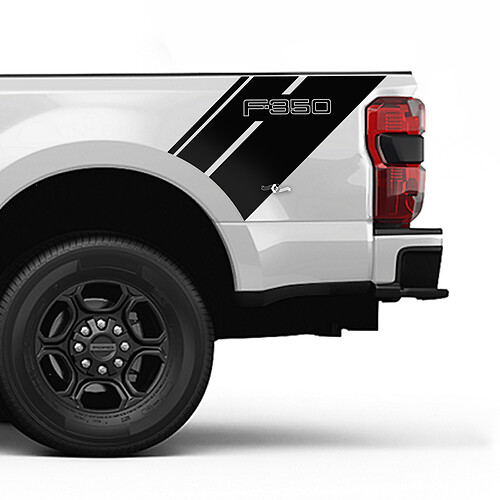 Ford F350 Lato letto Stripes Decal Kit Sticker Vinil Siet Grafica laterale
