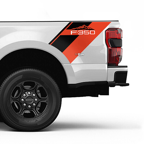 Ford F350 Lato letto Stripes Decal Kit Sticker Vinil Siet Grafica laterale
