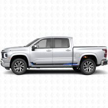 Strisce in Vinile Racing Line per Porte e Minigonne per Chevrolet Silverado 1500 Nuova Generazione 2027_3