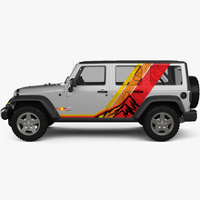 Montagne Mappa topografica Kit a strisce con porte vintage retrò adatto a Jeep Wrangler
 2