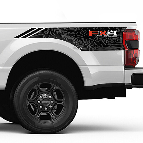 Montagne e alberi Lettiera Stripes DECAL KIT DECALE SET SET SET LATURA LATURA PER Ford Trucks
