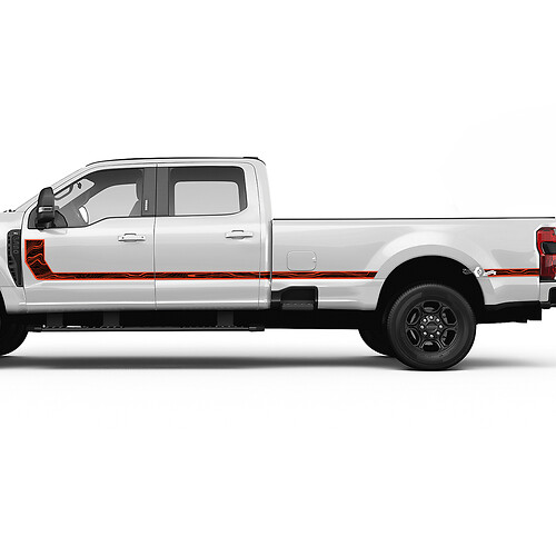 Mappa topografica F350 Stripe laterali kit decalcomania grafica in vinile per camion Ford
