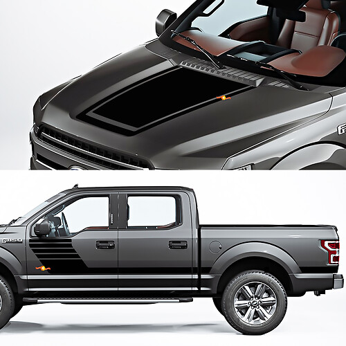 Pannello a bilancieri laterali e decalcomania di decalcomania per la Ford F150 Raptor Roush Pacchetto 2
