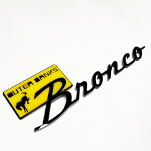 Bronco Outer Banks Fender Badges Emblema Tailgate Emblema 3D Giallo Vs Nero
 2