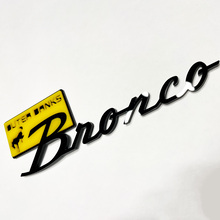 Bronco Outer Banks Fender Badges Emblema Tailgate Emblema 3D Giallo Vs Nero
 5