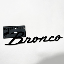 Bronco Outer Banks Fender Badges Emblema Tailgate Emblema 3D Grigio vs Nero
 2