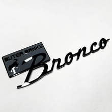 Bronco Outer Banks Fender Badges Emblema Tailgate Emblema 3D Grigio vs Nero
 4