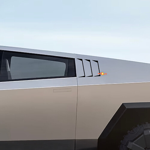 Kit di Adesivi in Vinile a Baffo Laterale per Tesla Cybertruck