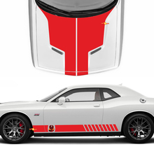 Decali laterali del cofano per adesivo per decalcomanie per le corse in vinile in stile Dodge Challenger
 3