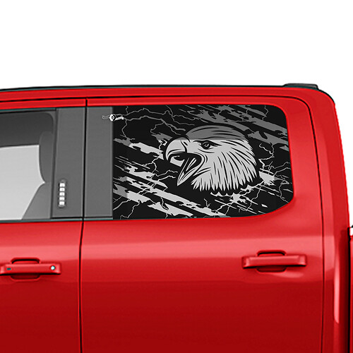 Grafica per adesivi in ​​vinile per finestra aquila calvo laterale per camion Ford
