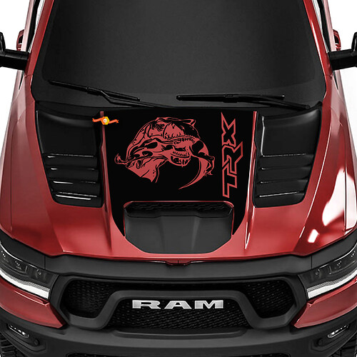 Hood T-Rex che mangia Raptor Good Decal per Dodge Ram 1500 Trx Truck Vinyl Decal Graphic
