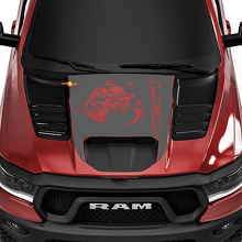 Adesivo in Vinile per Cofano Stile T-Rex per Dodge Ram 1500 TRX Truck_3