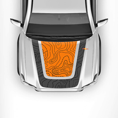 TOYOTA Tacoma Stripe vintage Mappa topografica Adesivi per portellone cofano laterale
