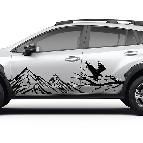 Stripes Stripes Gradiente Decal in vinile - Adesivo grafico sportivo Fit Suba Outback
