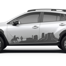 Porte laterali montagne paesaggistica Decal di vinile cowboy - adesivo grafico universale Suba
 3