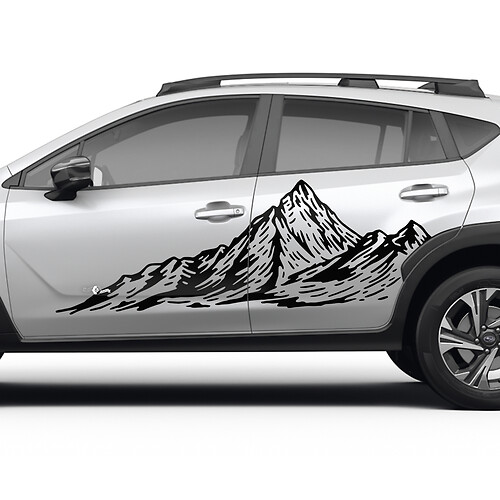 Porte laterali montagne paesaggistica Decal in vinile - adesivo grafico universale Suba
